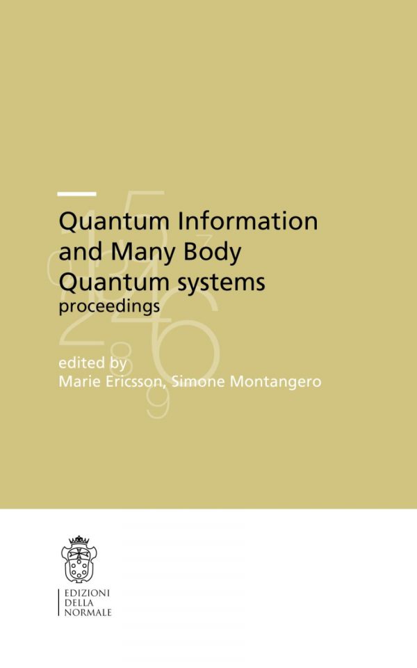 Quantum Information and Many Body Quantum Systems-0