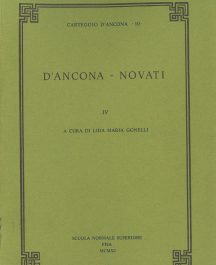 Carteggio D'Ancona 10 "D'Ancona - Novati" volume 4-0