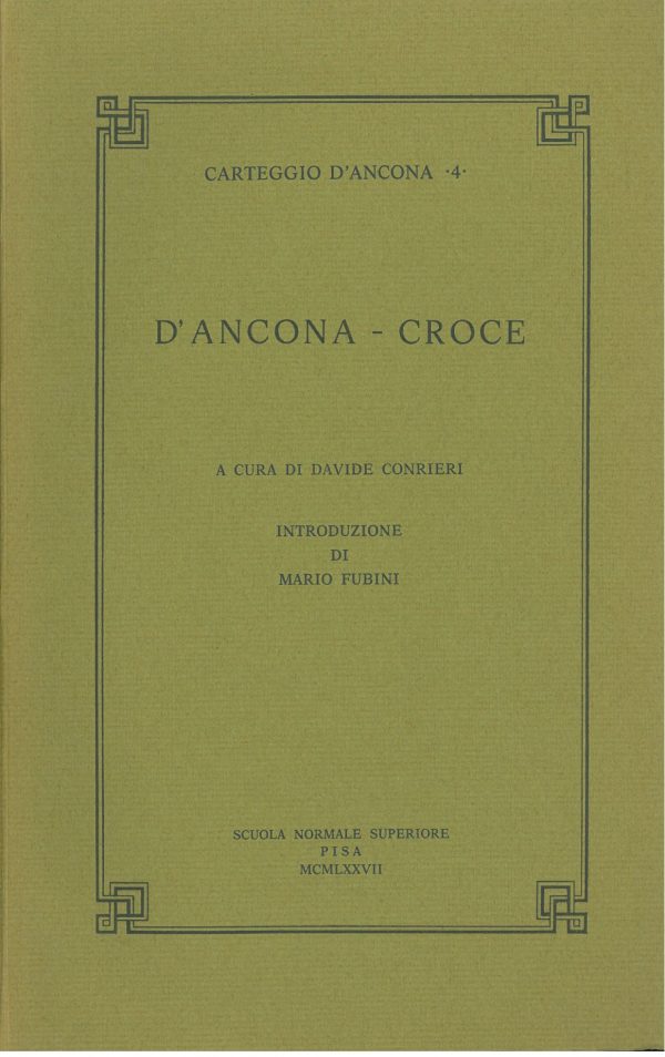 Carteggio D'Ancona 4 "D'Ancona - Croce"-0