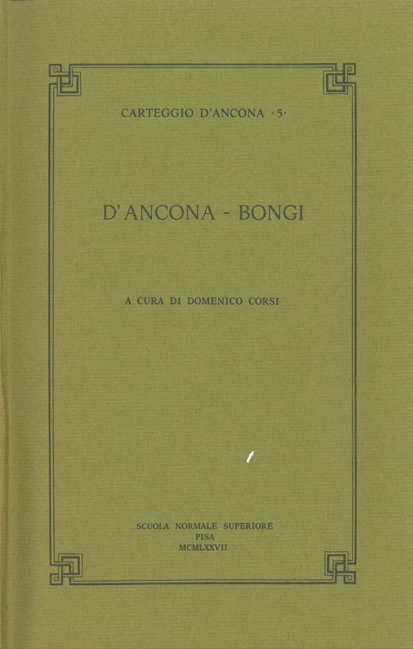 Carteggio D'Ancona 5 "D'Ancona - Bongi"-0