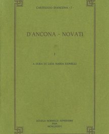 Carteggio D'Ancona 7 "D'Ancona - Novati" volume 1-0
