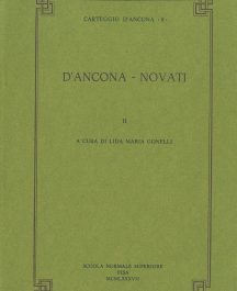 Carteggio D'Ancona 8 "D'Ancona - Novati" volume 2 -0