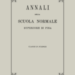 Annali della Scuola Normale Superiore di Pisa, Classe di Scienze - Abbonamento annuale (2025)